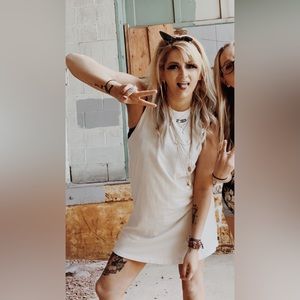 Volcom T-Shirt Dress White